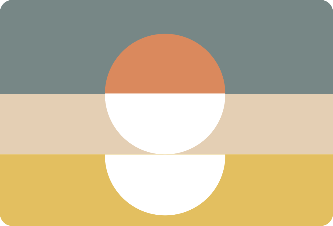 Geometric vinyl rug with abstract circle flag stripes - TenStickers