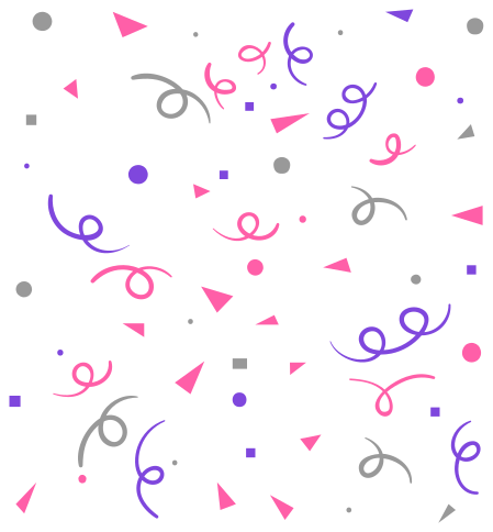 Grey pink purple confetti geometric vinyl rug - TenStickers