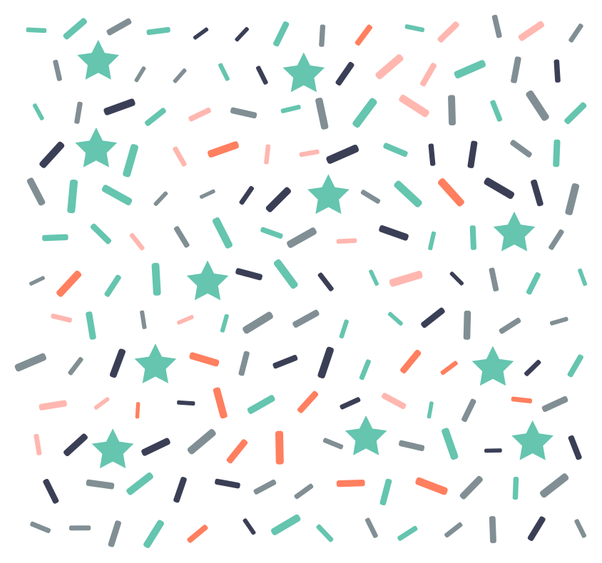 Geometric vinyl rug with starry confetti design - TenStickers