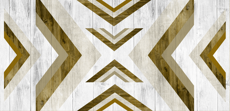 Geometric vinyl rug with textured desk cover - TenStickers