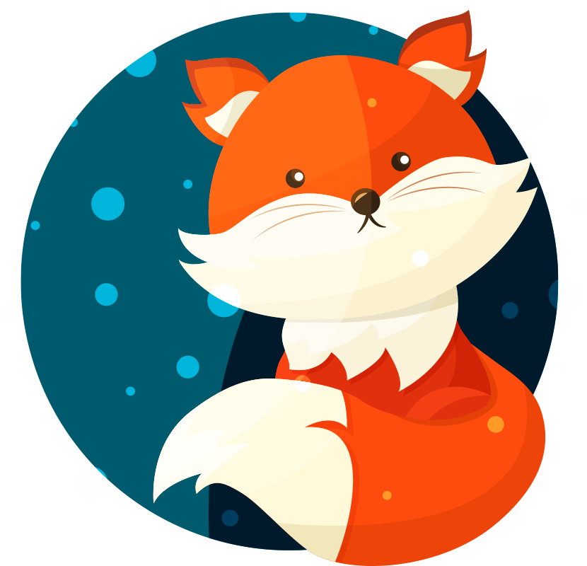 Kids vinyl rug cute fox design - TenStickers
