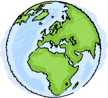 Kids vinyl rug green and blue world map - TenStickers