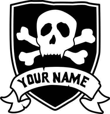 Kids vinyl rug pirate skull personalized - TenStickers
