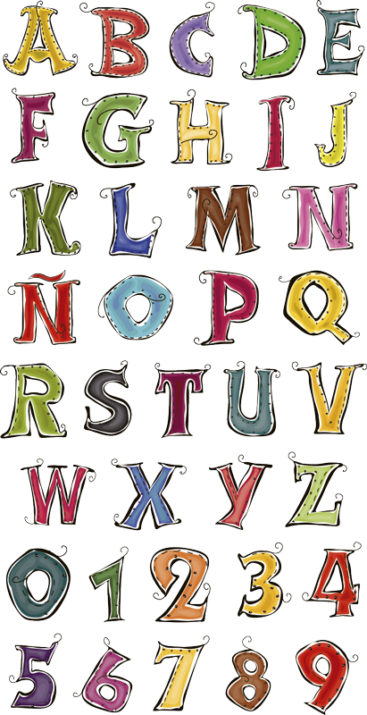 Kids vinyl rug complete spanish alphabet - TenStickers