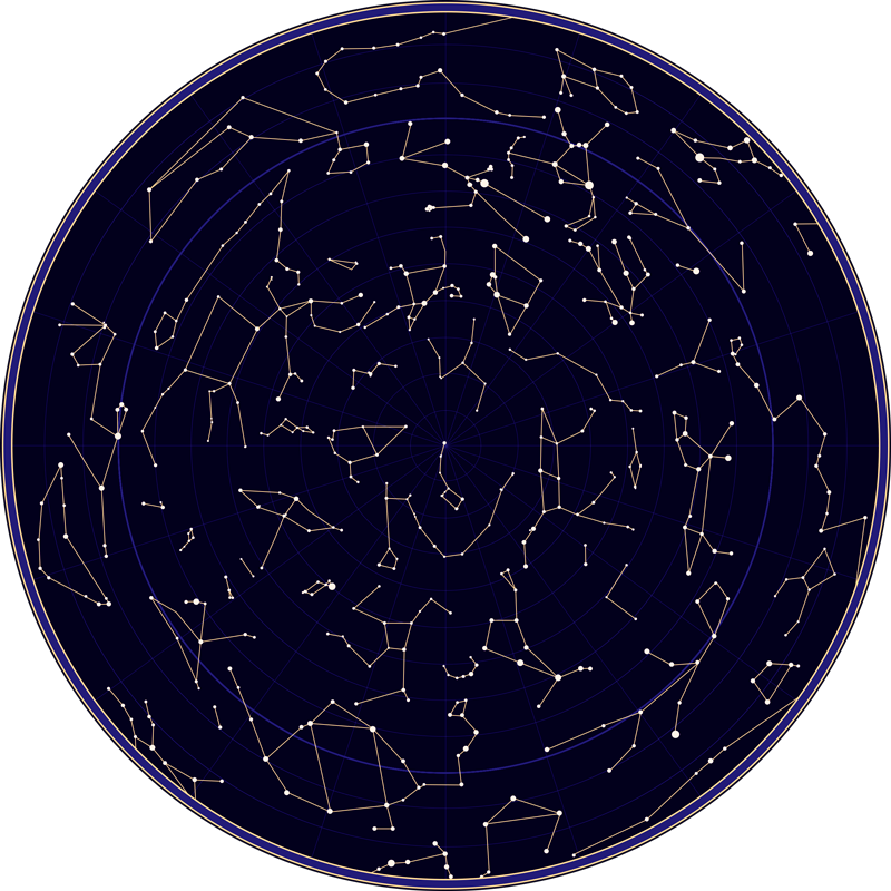 Kids vinyl rug constellation map - TenStickers