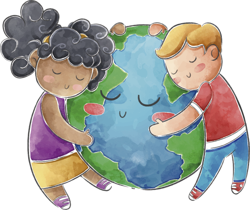 Kids vinyl rug globe for children - TenStickers