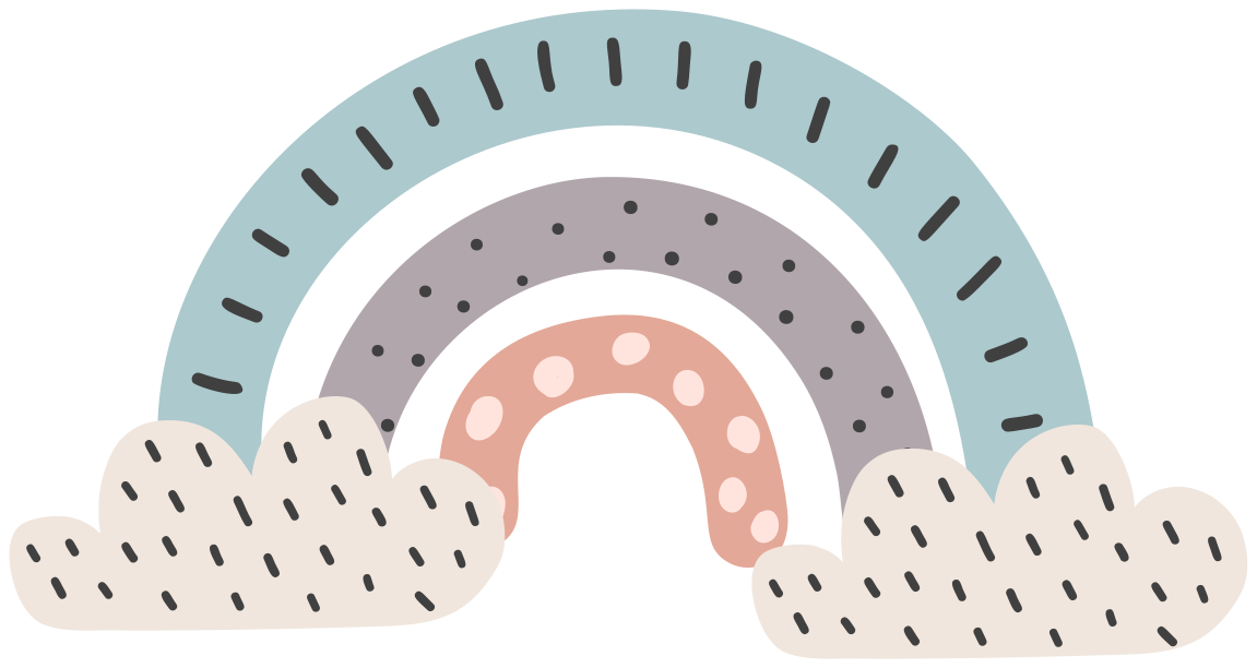 Kids vinyl rug in tricolour nordic rainbow - TenStickers