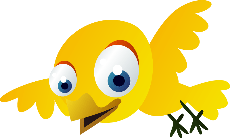 Kids vinyl rug with yellow flying bird design - TenStickers