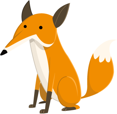Kids vinyl rug simple fox sitting - TenStickers