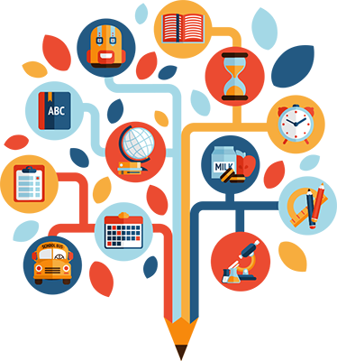 Kids vinyl rug science tree - TenStickers