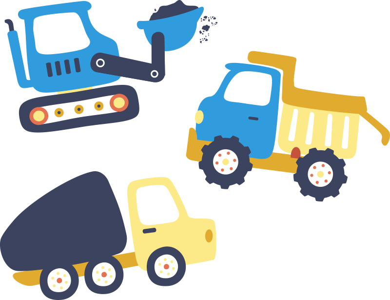 Kids vinyl rug with bagger symbols design - TenStickers