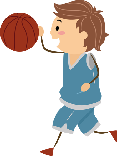 Kids vinyl rug basketball design for children - TenStickers