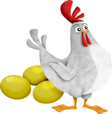 Kids vinyl rug fen with golden eggs - TenStickers