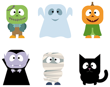 Kids vinyl rug halloween monster stickers - TenStickers