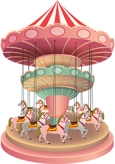 Kids vinyl rug fair carousel - TenStickers