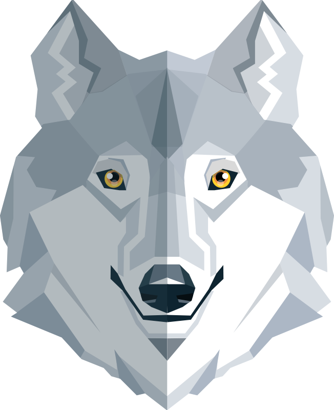 Bedroom vinyl rug with abstract wolf pattern - TenStickers