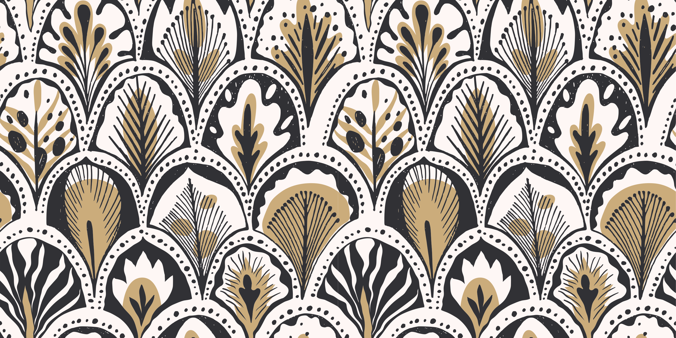 Bedroom vinyl rug art deco fan pattern - TenStickers