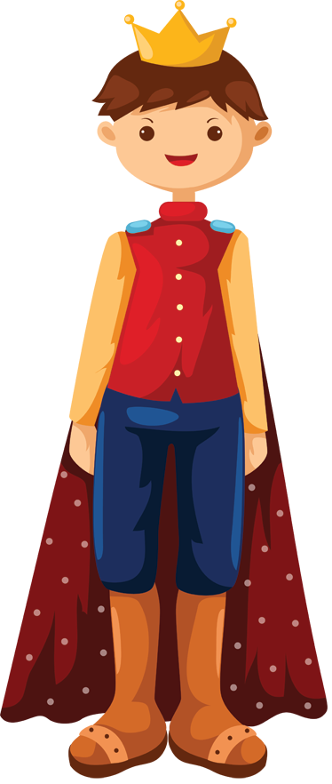 Kids vinyl rug with king illustration - TenStickers