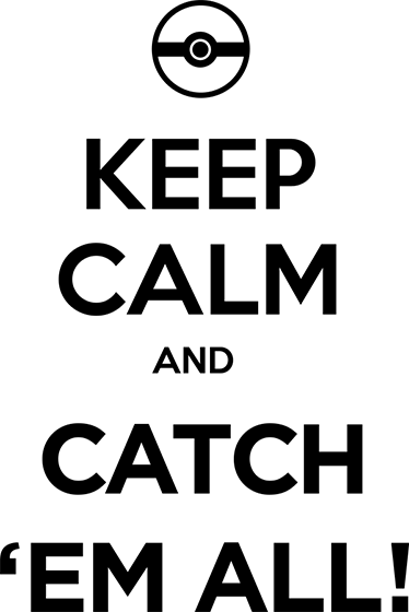 Game vinyl rug keep calm pokémon edition - TenStickers