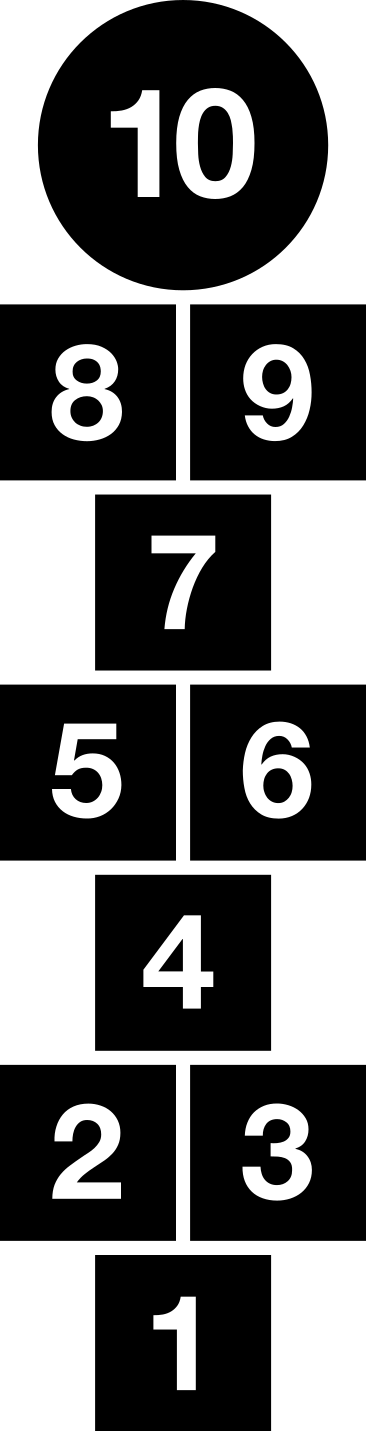 Game vinyl rug hopscotch squares - TenStickers