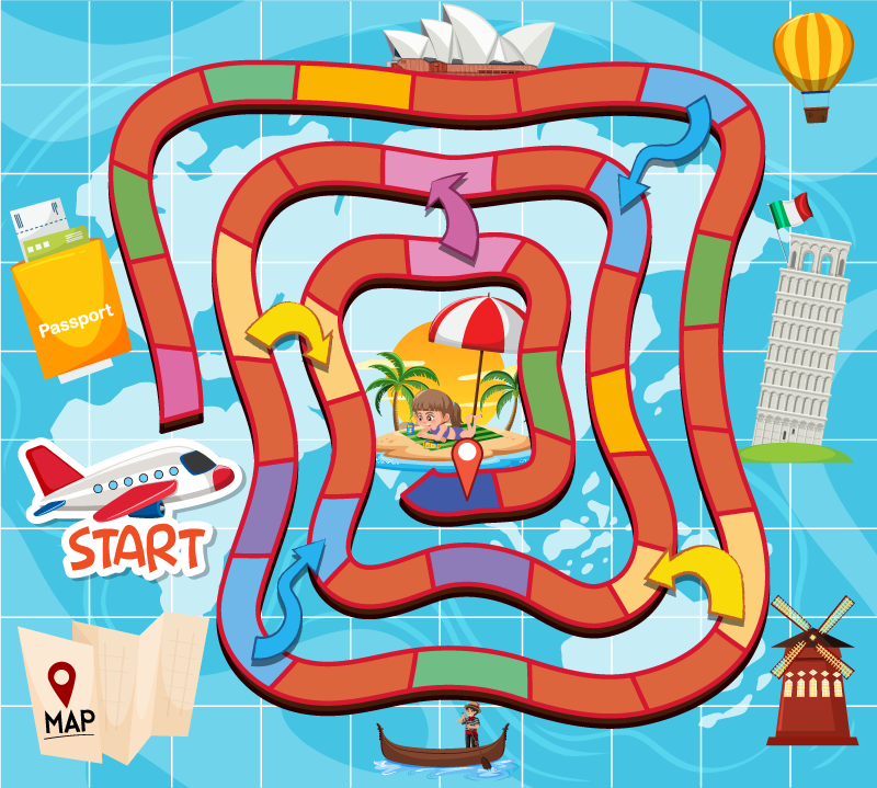 Game vinyl rug for board game travel - TenStickers