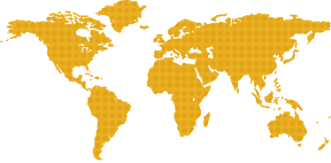 World map vinyl rug yellow polka dot design - TenStickers