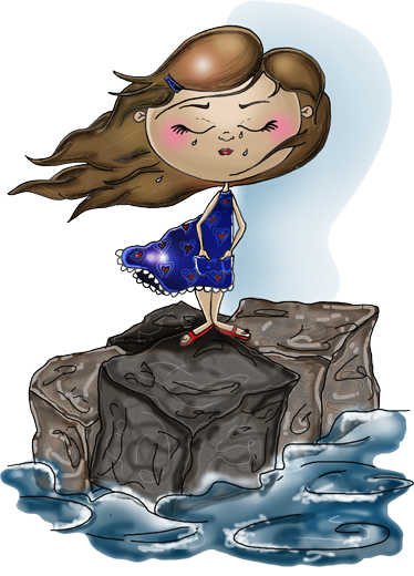 Kids vinyl rug girl in the sea - TenStickers