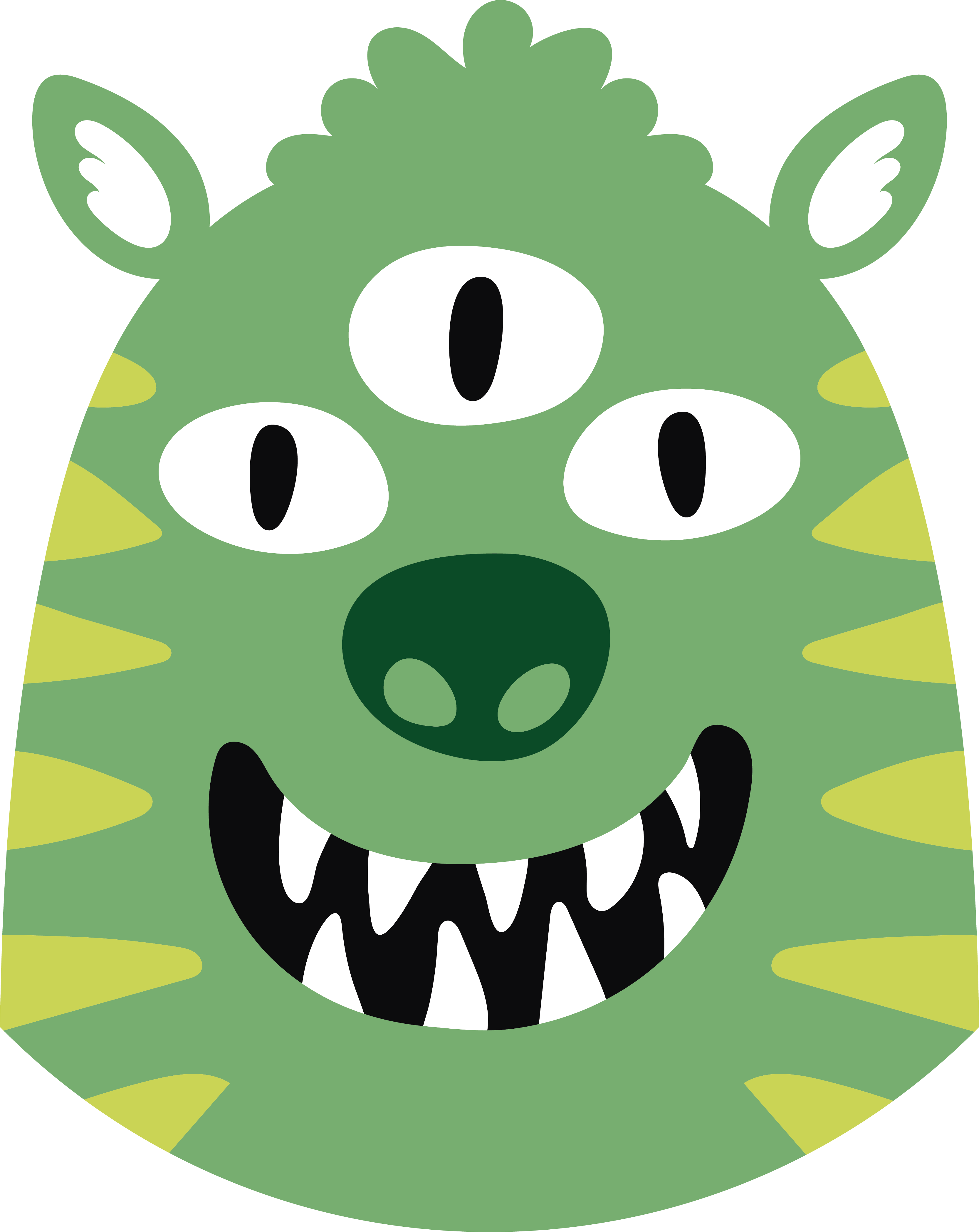 Kids vinyl rug happy monster vinyl - TenStickers