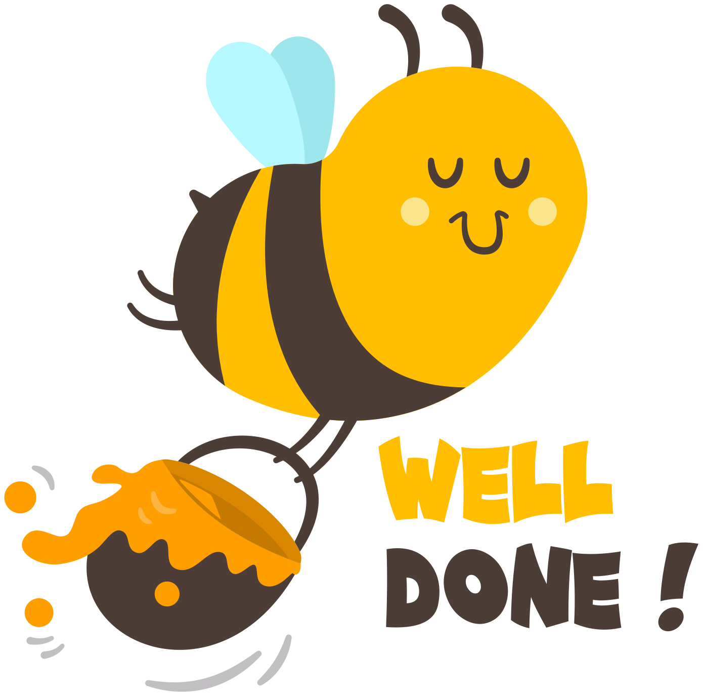 Kids vinyl rug busy bee accomplished - TenStickers