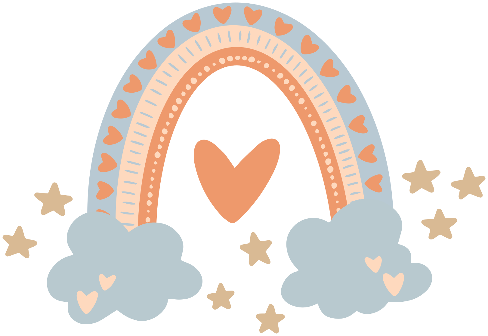 Kids vinyl rug in pastel rainbow colors - TenStickers