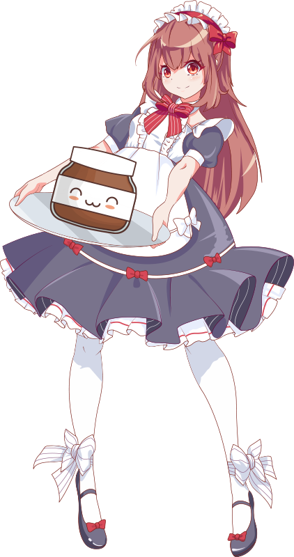 Kids vinyl rug anime girl with nutella design - TenStickers