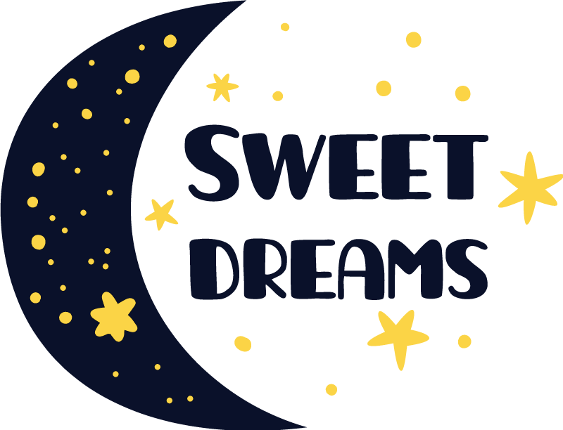 Kids vinyl rug for sweet dreams with moon and stars - TenStickers