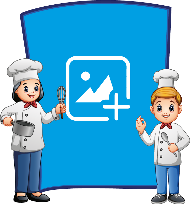 Kids vinyl rug kid chef picture frame - TenStickers