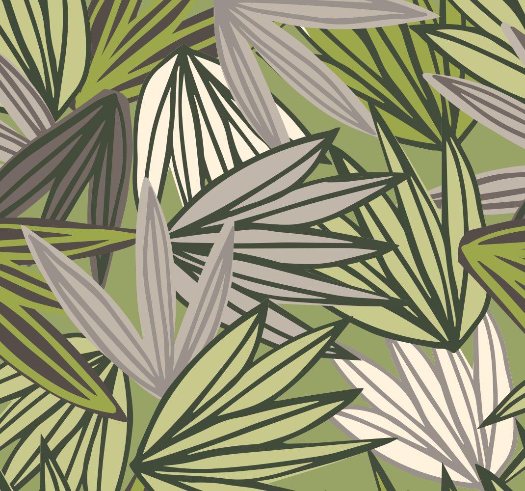 Bathroom vinyl rug jungle wallpaper with trees - TenStickers