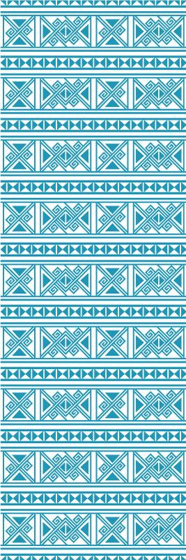 Bathroom vinyl rug in blue pattern - TenStickers