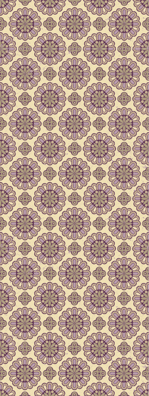 Purple ethnic style mandala bathroom vinyl rug - TenStickers