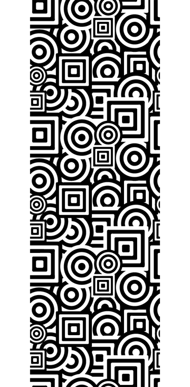 Bathroom vinyl rug concentric pattern design - TenStickers
