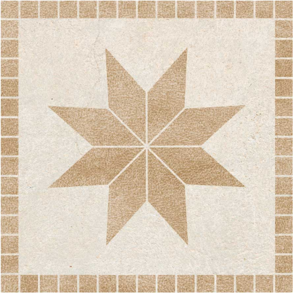 Bathroom vinyl rug in brown star pattern - TenStickers