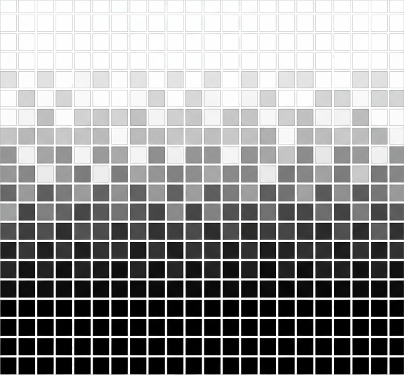 Bathroom vinyl rug with miniature monochrome mosaics - TenStickers