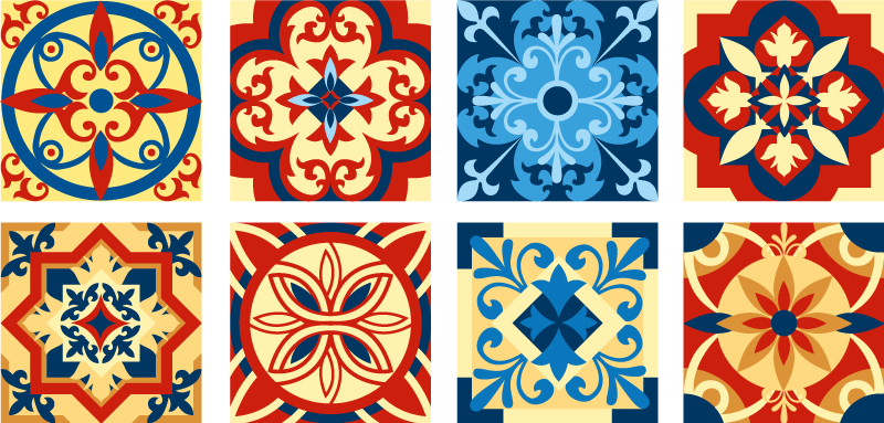 Eraldo tiles kitchen vinyl rug - TenStickers