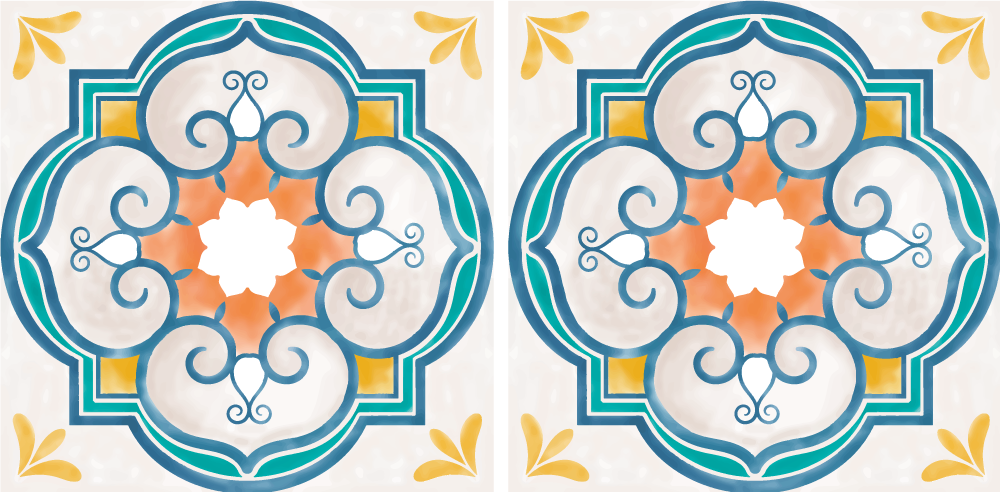 Kitchen vinyl rug with cement-like patterns - TenStickers