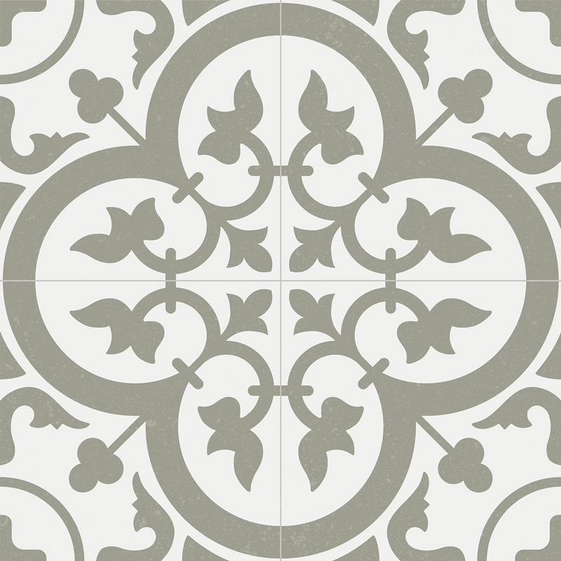 Kitchen vinyl rug in evergreen fog moroccan tile - TenStickers