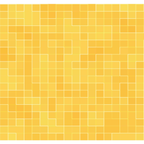 Kitchen vinyl rug in yellow gold mosaic - TenStickers