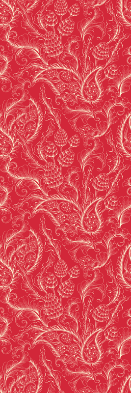 Kitchen vinyl rug paisley illustration mat - TenStickers