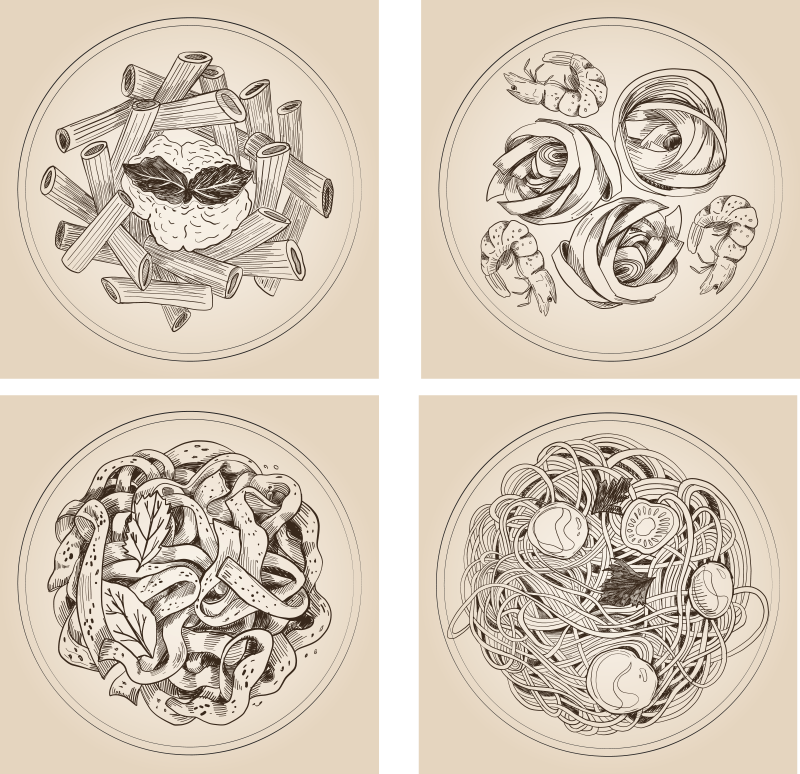 Ornamental plates kitchen vinyl rug - TenStickers