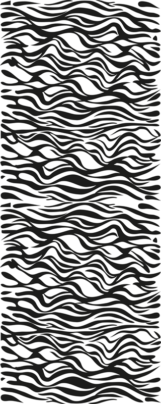Kitchen vinyl rug zebra background réfrigérateur - TenStickers
