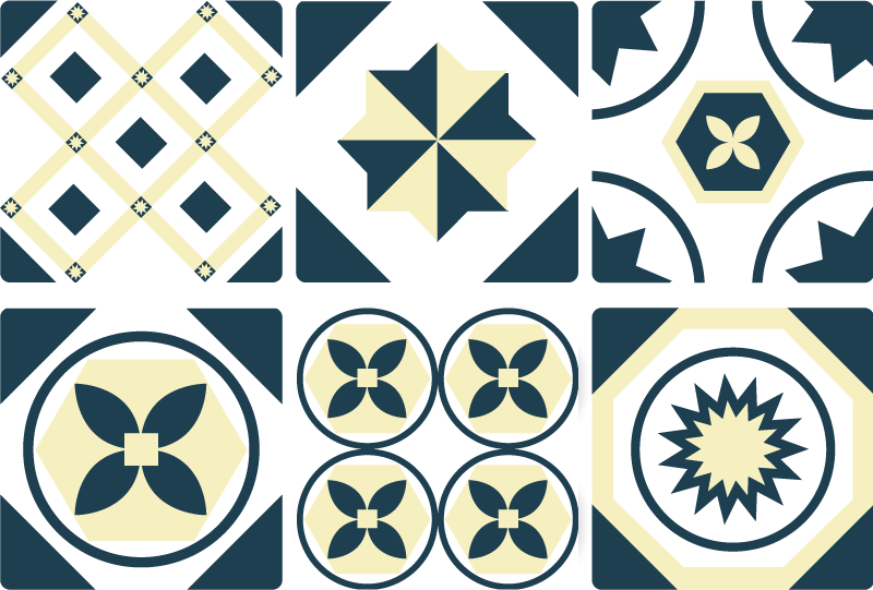 Kitchen vinyl rug alionsa tile design - TenStickers