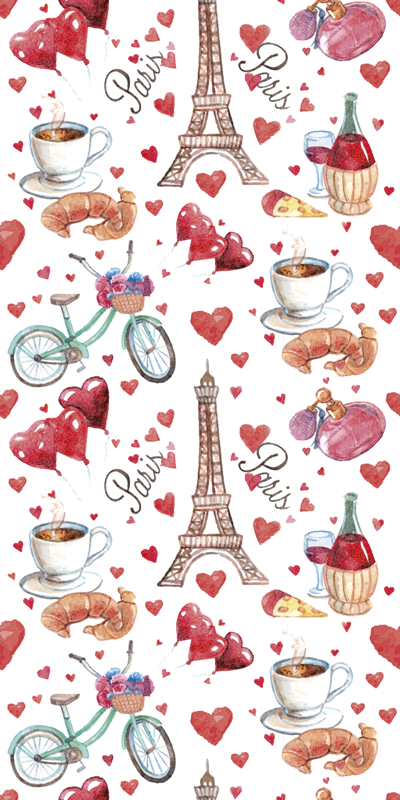 Kitchen vinyl rug love for paris - TenStickers