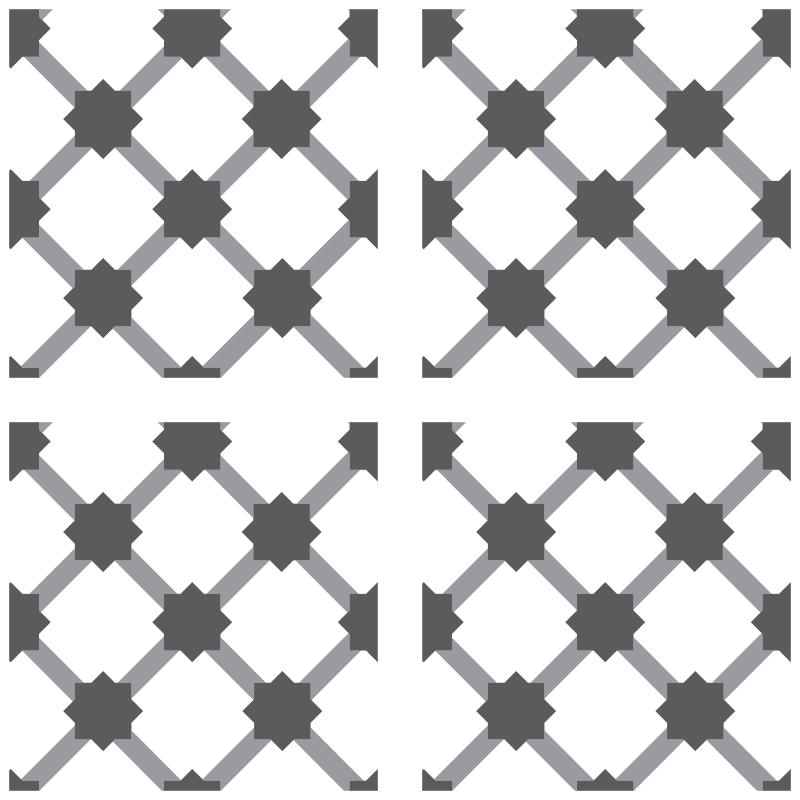 Kitchen vinyl rug in retro portuguese tile design - TenStickers