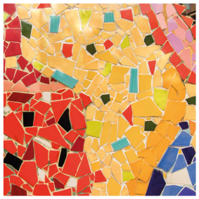 Kitchen vinyl rug with colorful ceramic mosaic - TenStickers